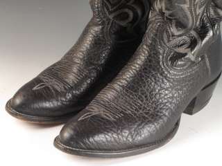   Lama Cowboy Western Black Leather Boots Style 6903 Size 10D  