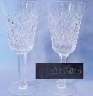 This is a lot of 2 Waterford Crystal Alana Sherry Glasses
