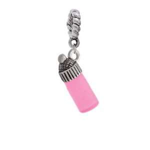  3 D Pink Baby Bottle Charm Dangle Pendant Arts, Crafts 