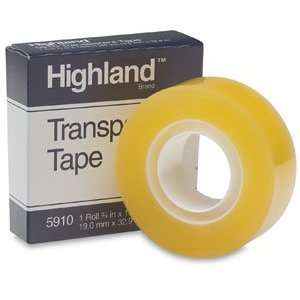  3M Highland Transparent Tape   Transparent Tape, 72 yards 