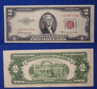Currency United States Note $2 1953C * note AU UNC  