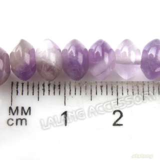 1string Purple Abacus Gemstone Jade Loos Beads 111215  