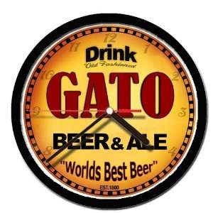  GATO beer and ale cerveza wall clock 