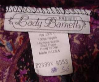 Size 36, Dark Patterned Skirt By Lady Barnett  