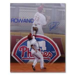 Aaron Rowand Philadelphia Phillies   Crash Catch   Autographed 16x20 