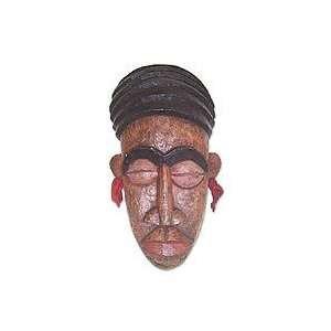  NOVICA Ashanti wood mask, Queen and Warrior