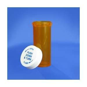 Amber Pharmacy Vials, Child Resistant Caps, 30 dram (111 mL), case/240 