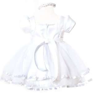  Growing Up Infant Girls White Christening Tulle Dress Girl 