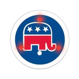  Beistle   60452   Flashing Republican Party Button  Pack 