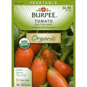  Burpee 60707 Organic Tomato San Marzano Seed Packet Patio 