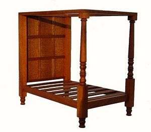 12TH SCALE TUDOR FOUR POSTER BED KIT IN WALNUT WOOD  