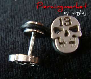 13 Ghost Skull Earlet Earrings