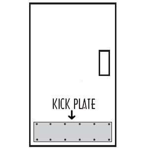  Kick plate, 8x30 BT Brass Tone