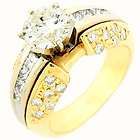 16.63Ctw Round Diamond Solitaire w Accent Ladies Engagement Ring 14K 