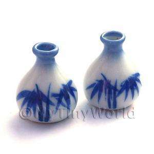 Ceramic Bamboo Vases Dolls house miniature(3995)  