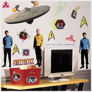 Classic Star Trek Crew Giant Wall Sticker Set of 31  