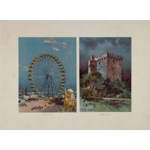  1893 Chicago Worlds Fair Ferris Wheel Blarney Castle 