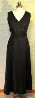 Ellen Tracy Charcoal Linen Dress Size 6 Riding Dress  