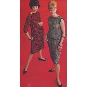 Vintage Crochet PATTERN to make   2 Piece Dress Ripple Suit Shell. NOT 