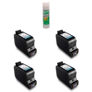 Four Color Remanufactured Ink Cartridges HP 17 XL (HP17XL) HP17 + Glue 