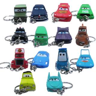 14x Disney Pixar Cars PVC Figure Key Chain Set  