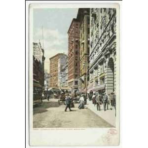 Reprint Newspaper Row, Washington Street, Boston, Mass 1898 1931 