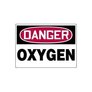   DANGER OXYGEN Sign   10 x 14 Adhesive Dura Vinyl