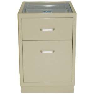 LabDesign 7311 18 Steel Sitting Height Low Base Cabinet with One 7 1/4 
