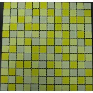  Mosaicmaxusa  1x1 Matte Lemon/lime Blend Glass Tile (5 