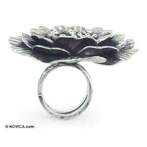  Sterling silver cocktail ring, Queen Zinnia Jewelry