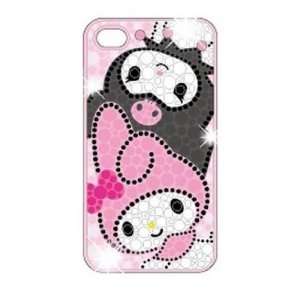 My] melody & KUROMI iPhone4S/iPhone4 jewelry cover pink