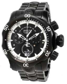 Invicta 1600 Reserve Venom Stainless Steel BLACK Chronograph Watch 