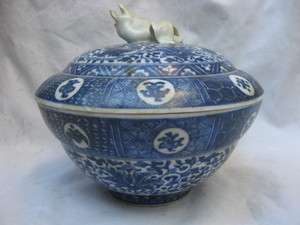Edo Period (1603 1868) Japanese Blue White Arita Bowl Signed by Artist 