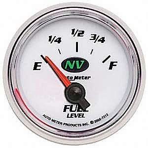  Auto Meter 7313 NV Short Sweep Electric Fuel Level Gauge 