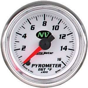  Auto Meter 7344 NV Full Sweep Electric Pyrometer Gauge 