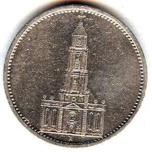 C1687 GERMANY COIN, SILVER 5 MARKS 1934 A  