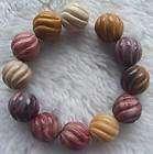 16mm Natural Mookite Stone Carved Round Beads 16  