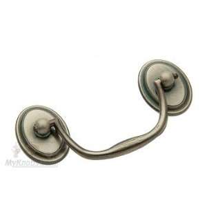  Classic brass 3 (76mm) bail pull and rosettes in antique 