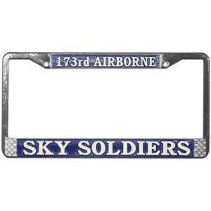 173rd AIRBORNE SKY SOLDIER Military License Plate Frame  