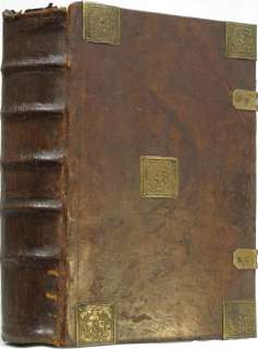 HOLY BIBLE 1798 Leather w/ Brass BINDING Biblia 17 FOLIO German 