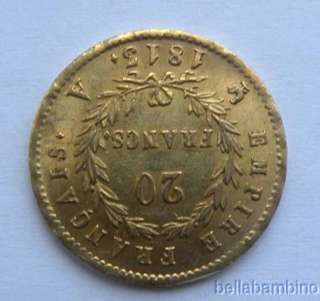 1813 A 20 FRANCS GOLD COIN  