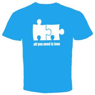 all you need is love t shirt S 2XL Cool Funny Puzzle  