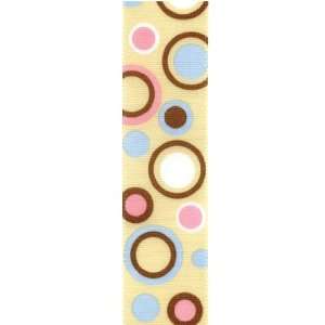   Spots N Dots Craft Ribbon, 7/8 Inch Wide by 25 Yard Spool, Blue/Pink