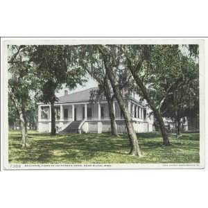  Reprint Beauvoir, Home of Jefferson Davis, Biloxi, Miss 