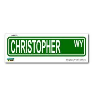 Christopher Street Road Sign   8.25 X 2.0 Size   Name Window Bumper 