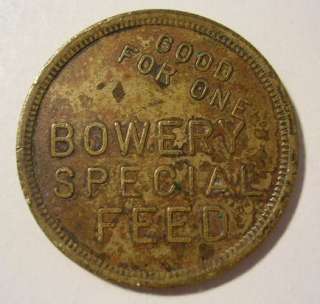GOOD FOR ONE BOWERY SPECIAL FEED FRED COLOMON PROP.  