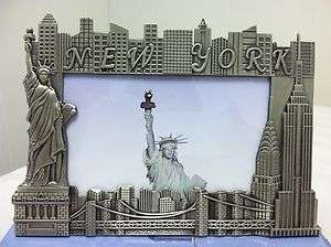 New York City Picture Frame with Statue of Liberty and Empire State 