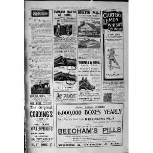  1900 Advertisement Beechams Pills Carters Lemon Whisky 