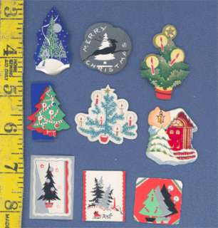 Vintage CHRISTMAS TREE Sticker/Seal Lot SCRAPBOOK  