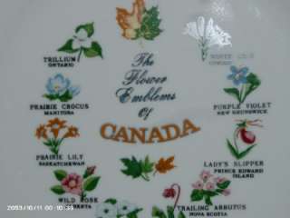 Vintage 1950s to 1960s The Flower Emblems of Canada 10 1/2 